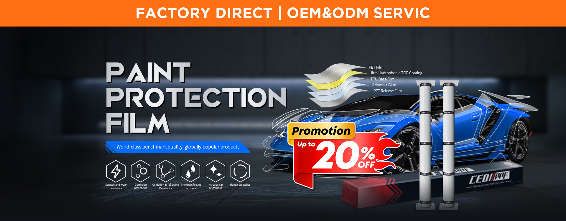 คุณภาพ ฟิล์มกันรอยสีรถ โรงงาน